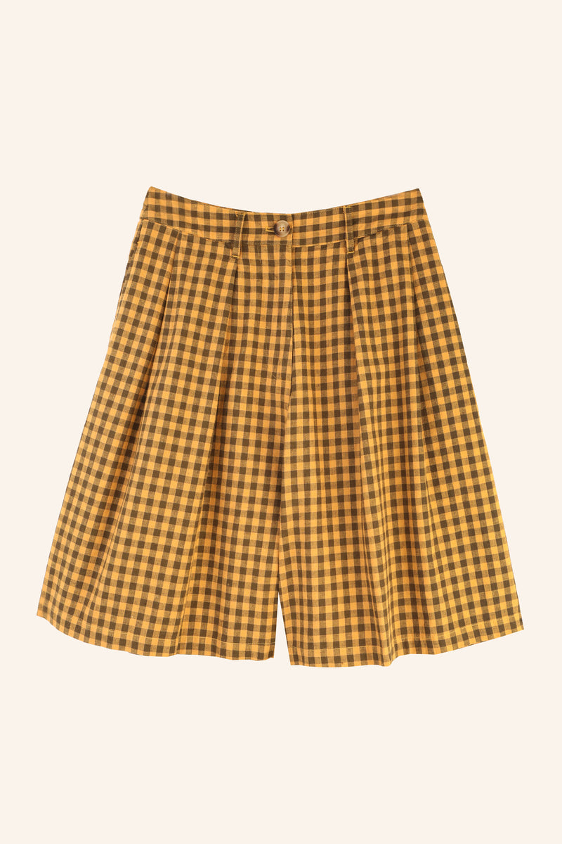 Sanne Shorts Toffee Gingham