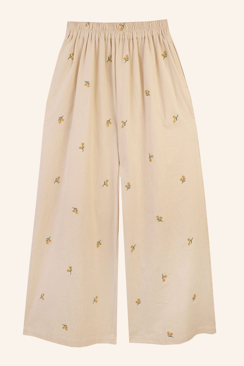 Tupelo Trouser Buttercup Embroidery
